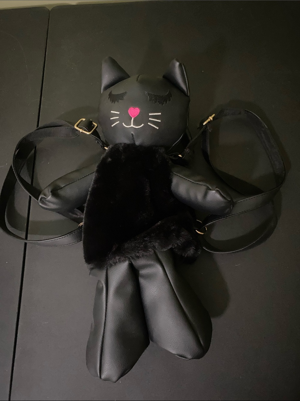 Betsy Johnson.. Black Cat backpack for kids